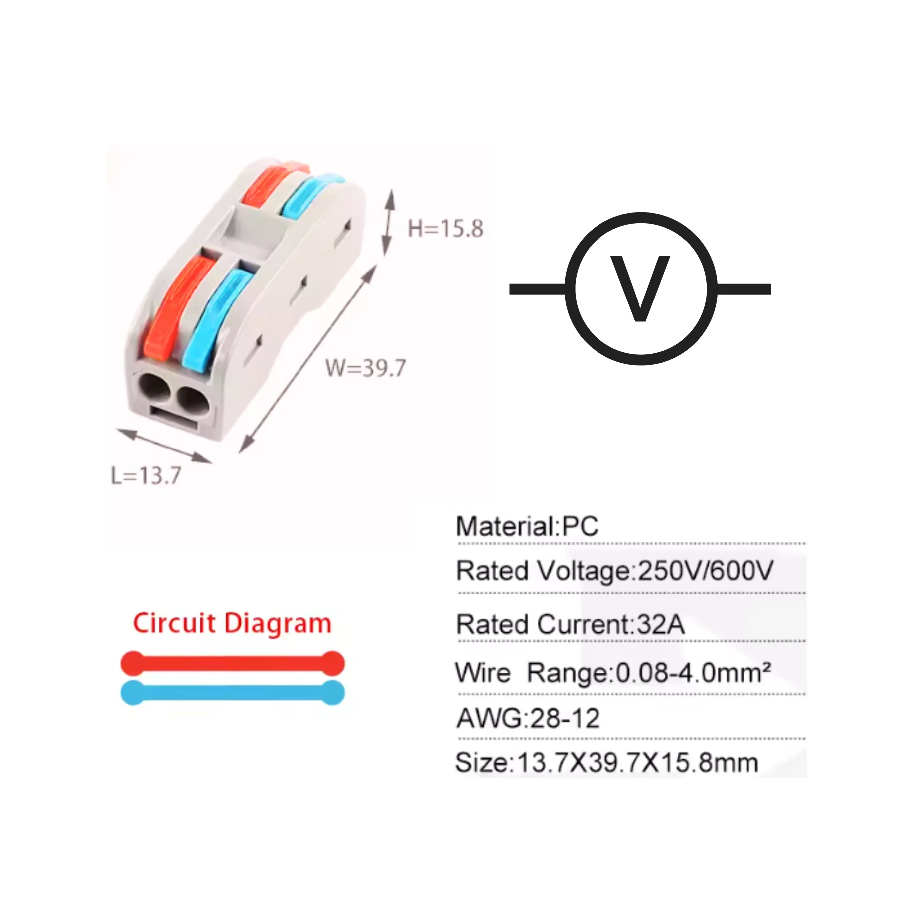 Pack de Clemas eléctricas de empuje para cables - Image 5