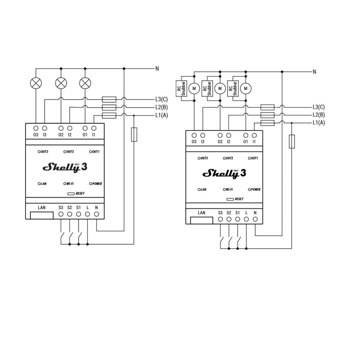Shelly Pro 3 - Canales 16A libres de potencial - Image 3