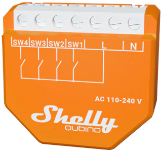 Shelly Wave i4 AC - Controlador de Escenas Inteligente Z-Wave de Largo Alcance - Image 3